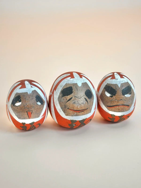K05036 - Wooden Yamanaka Daruma Doll set