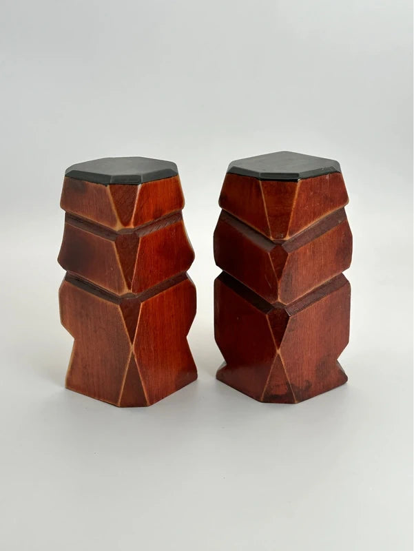 K10023 - Paire de poupées Sosaku Kokeshi – Ensemble couple Ainu