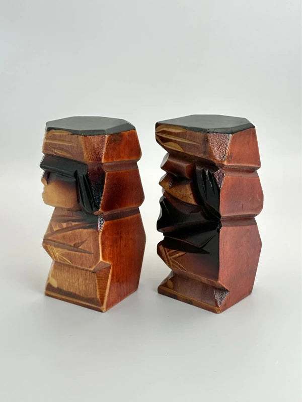 K10023 - Paire de poupées Sosaku Kokeshi – Ensemble couple Ainu