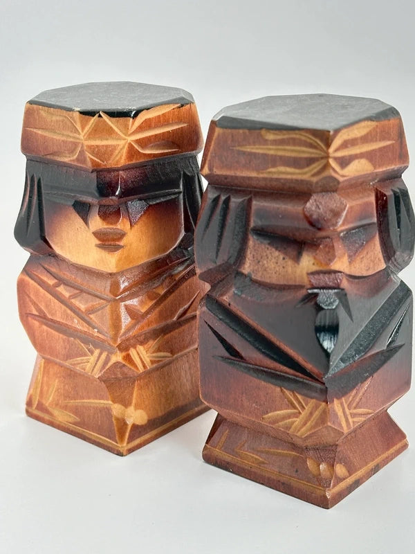 K10023 - Paire de poupées Sosaku Kokeshi – Ensemble couple Ainu