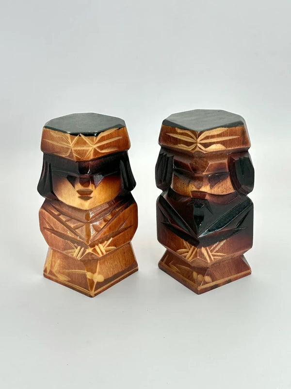 K10023 - Paire de poupées Sosaku Kokeshi – Ensemble couple Ainu