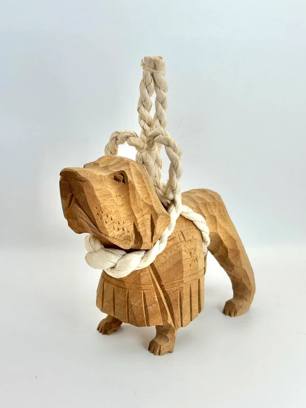 FT112 - Jouet folklorique en bois Tosa Inu 土佐犬