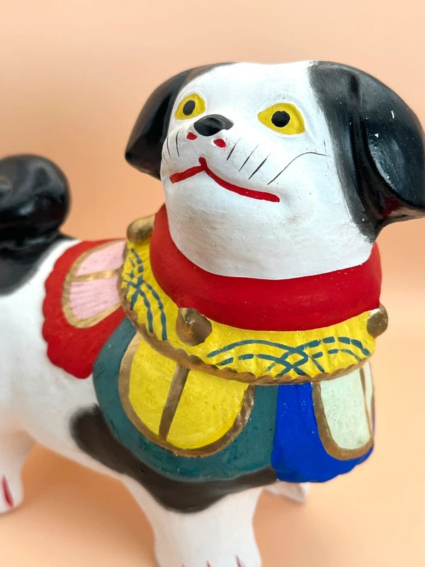 FT48 - Jouet folklorique en céramique Kyoto 土人形の福犬