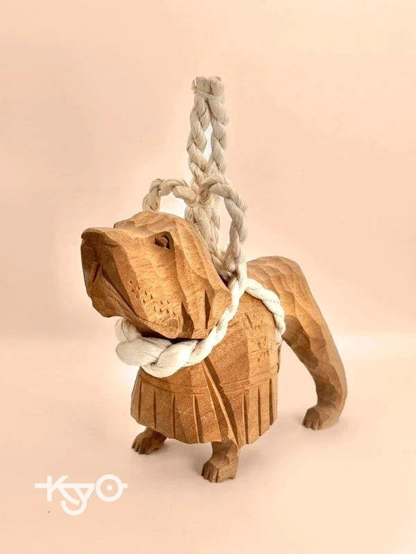 FT112 - Jouet folklorique en bois Tosa Inu 土佐犬