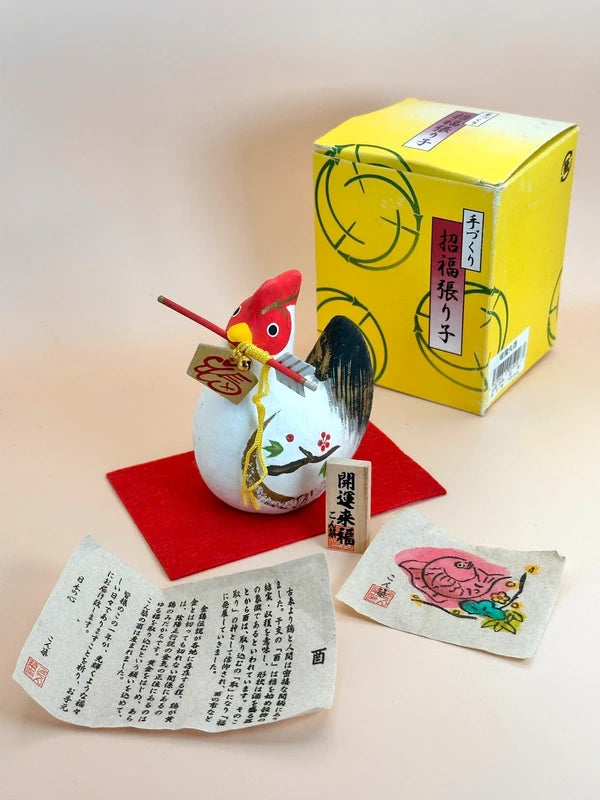 FT142 - Coq en papier mâché japonais