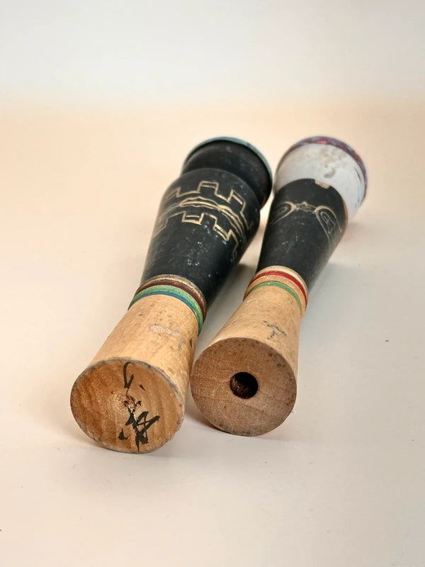 K15075 - Paire de poupées Kokeshi Couple Ainu Sosaku