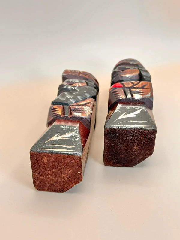 K15080 - Paire de poupées Sosaku Kokeshi – Ensemble couple Ainu