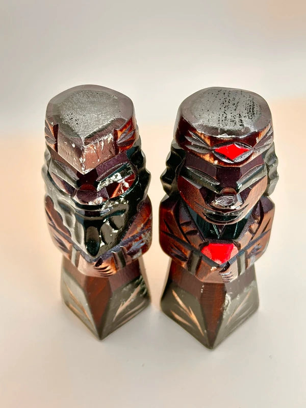 K15080 - Paire de poupées Sosaku Kokeshi – Ensemble couple Ainu