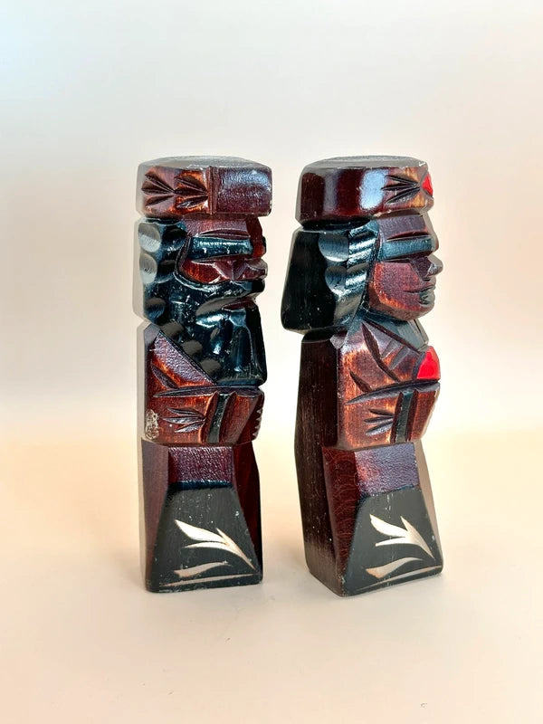 K15080 - Paire de poupées Sosaku Kokeshi – Ensemble couple Ainu