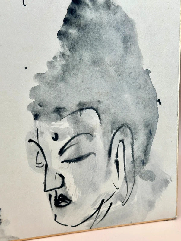 SHP114 - Oeuvre originale de Shikishi︱Shaka Nyorai 釈迦如来