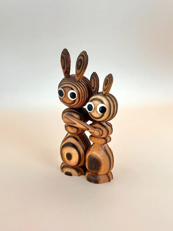 FT155 - Artisanat populaire japonais Lapin Cryptomeria
