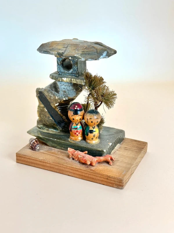 FT174 - Kokeshi omiyage en pierre vintage Okutama 奥多摩