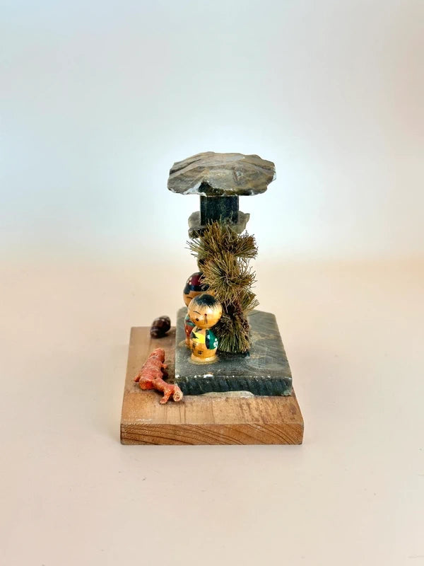 FT174 - Kokeshi omiyage en pierre vintage Okutama 奥多摩