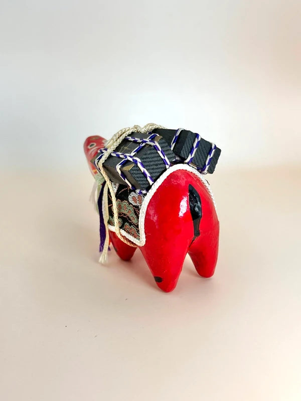 FT181 - Artisanat folklorique vintage japonais Akabeko 赤べこ