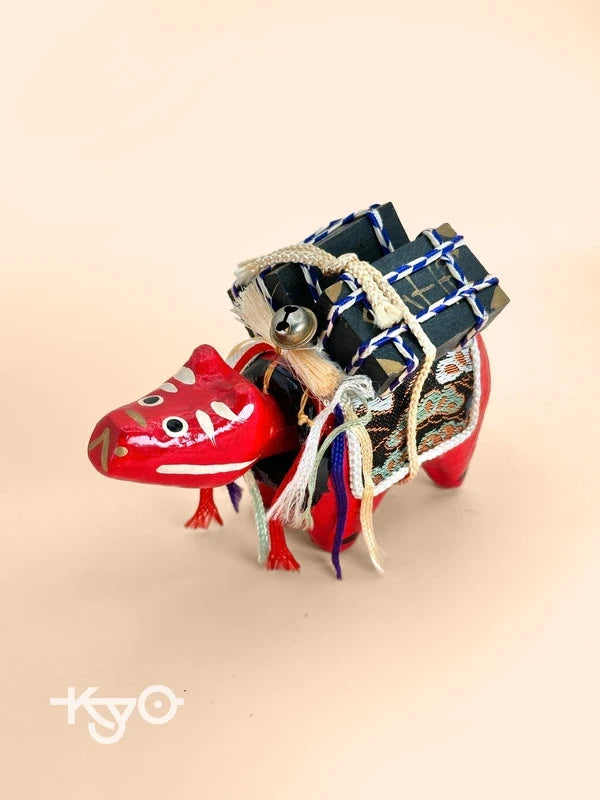 FT181 - Artisanat folklorique vintage japonais Akabeko 赤べこ