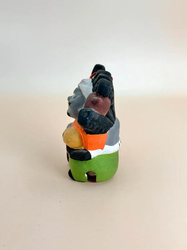 CB060 - RARE cloche en argile Ōtsu-e Dorei de Benkei