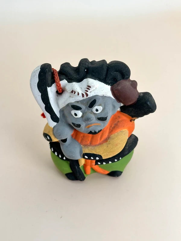 CB060 - RARE cloche en argile Ōtsu-e Dorei de Benkei