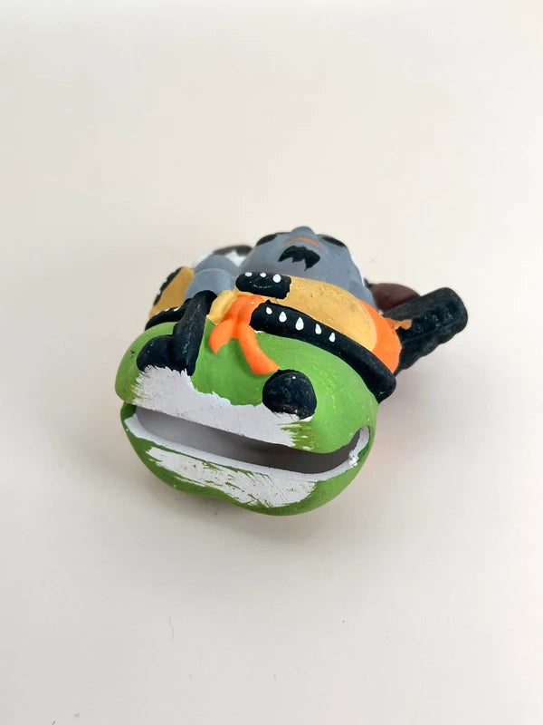 CB060 - RARE cloche en argile Ōtsu-e Dorei de Benkei