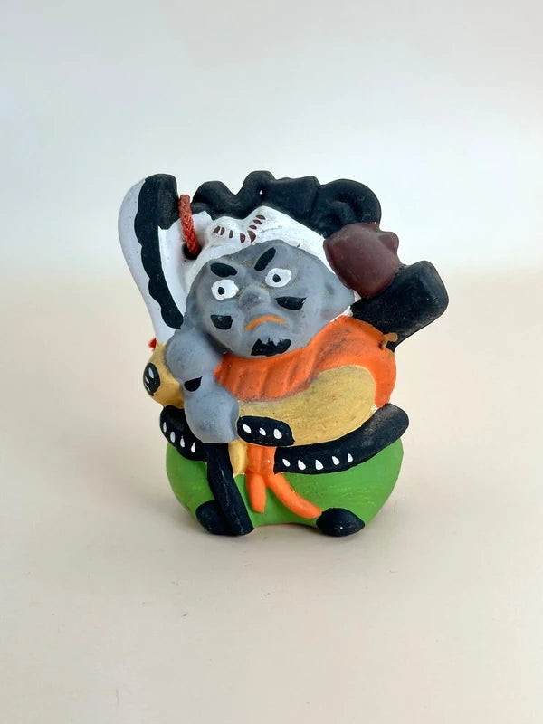 CB060 - RARE cloche en argile Ōtsu-e Dorei de Benkei