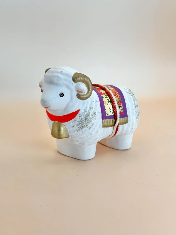 FT188 - Figurine vintage japonaise de mouton du zodiaque