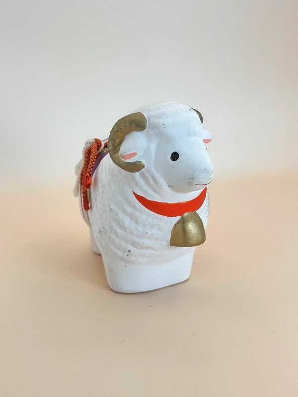 FT188 - Figurine vintage japonaise de mouton du zodiaque