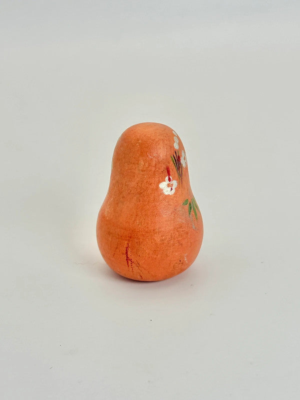 FT128 - Vintage sakura wooden daruma doll
