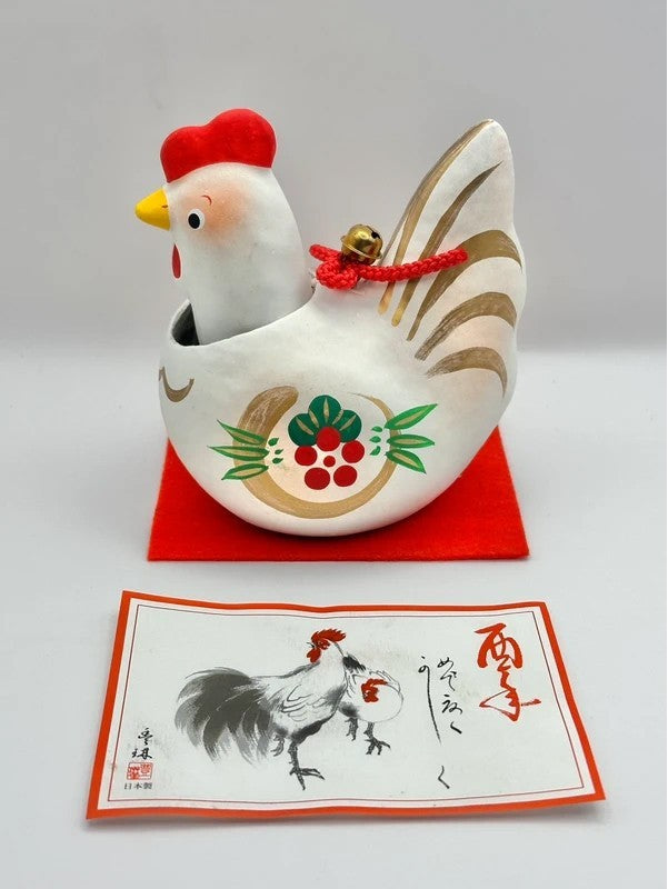 FT35 - Folk toy Paper Mache Chicken 干支張子(酉)
