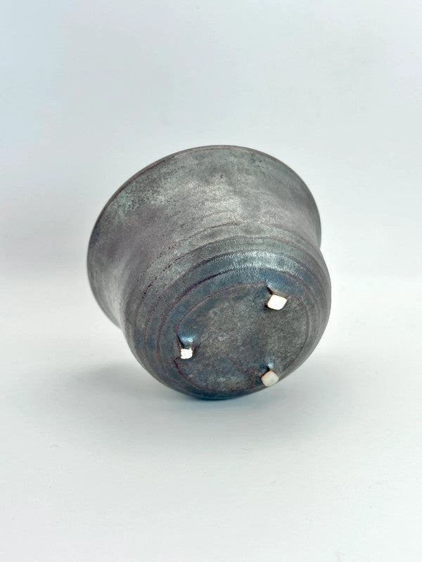 TB04 - Wabi-Sabi Teacup of Banko-Yaki Iron Glaze