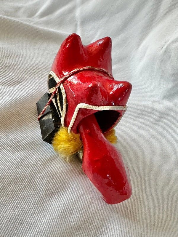 FT47 - Jouet folklorique vache Akabeko en rouge
