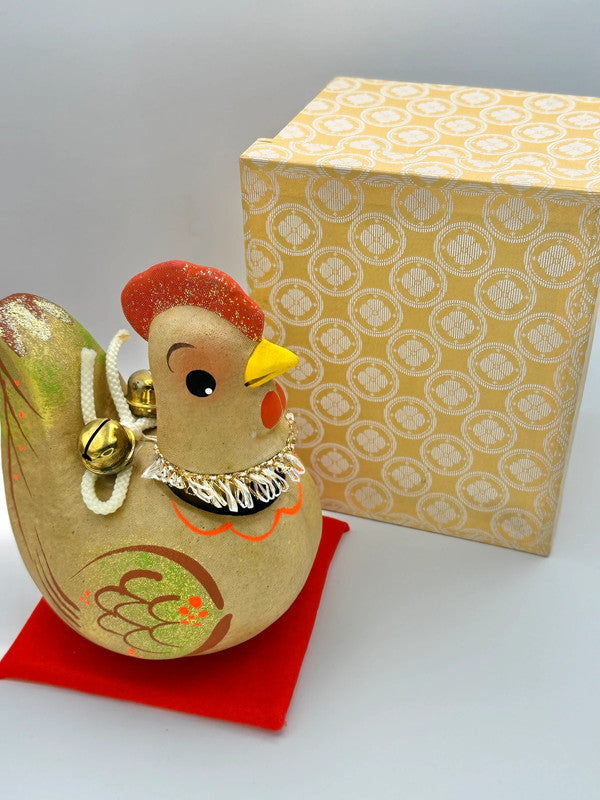 FT31 - Poulet en papier mâché, jouet folklorique