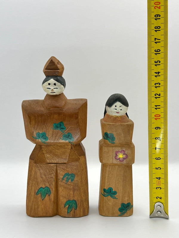 FT07 - Jouet folklorique japonais - paire de poupées en bois Hina