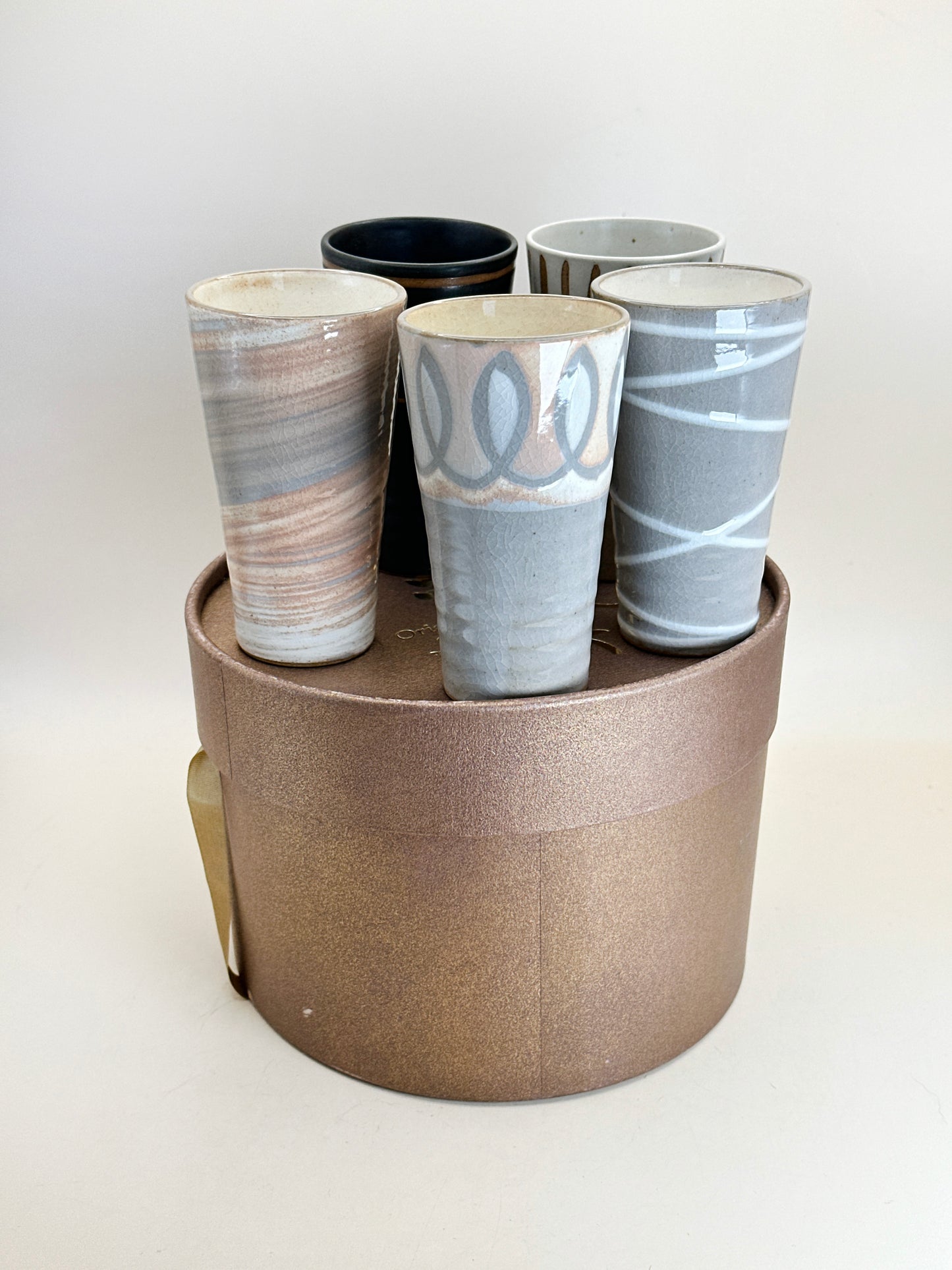 TB175 - Set of 5 small Kikōhai tea cups 亀甲杯