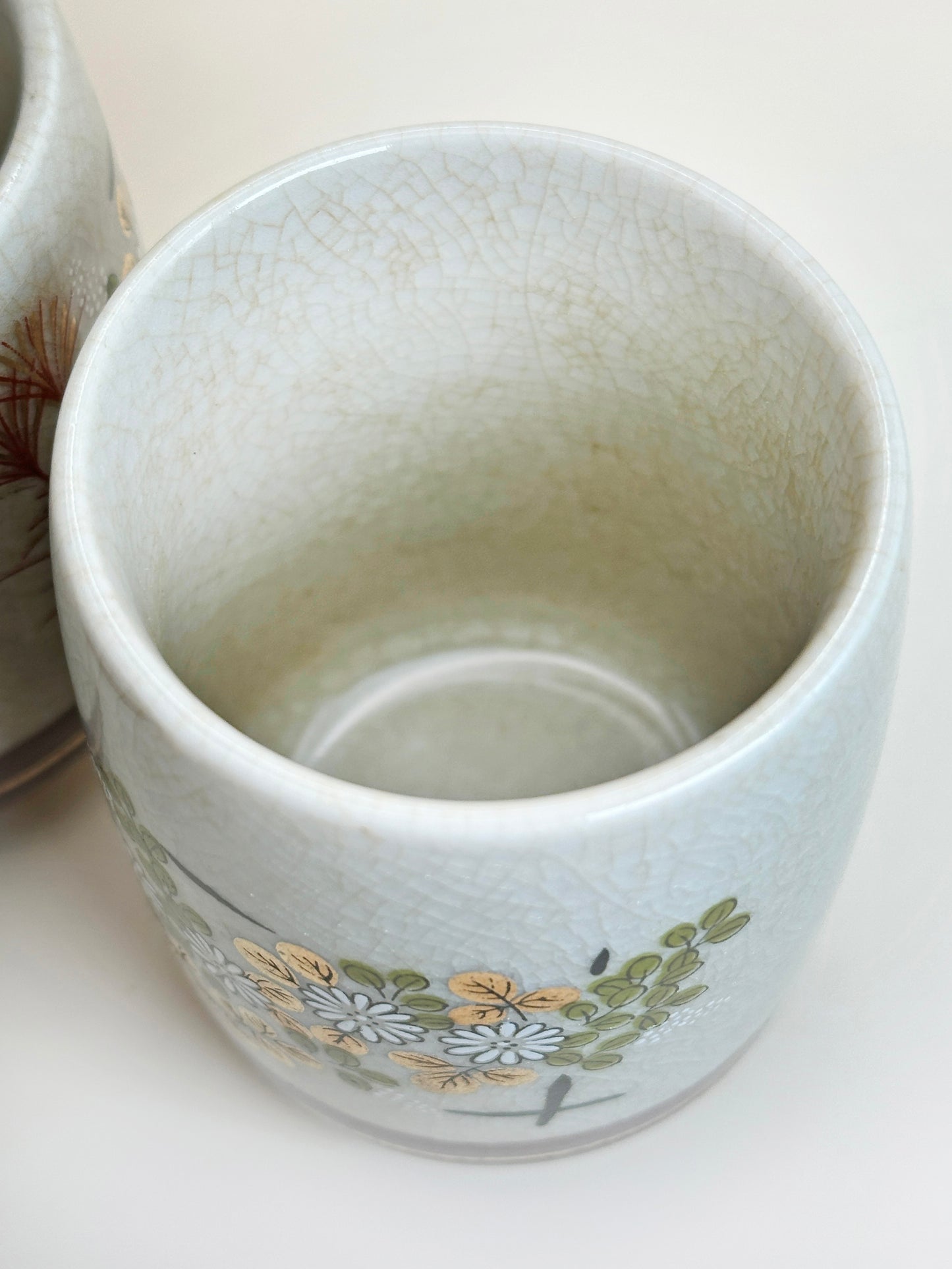 TB190 - Vintage Kutani Yunomi Tea Cup Set 九谷焼