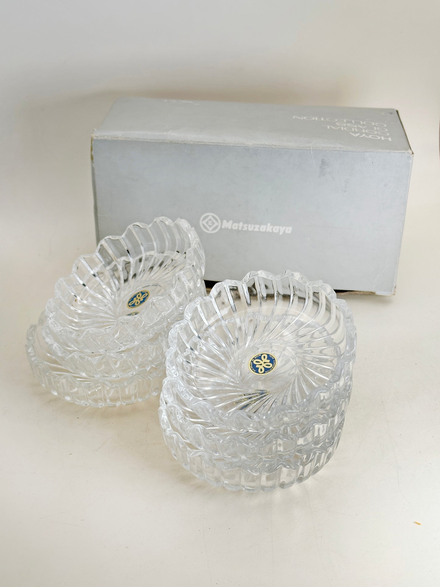 TB257 - Coupelles en verre HOYA par Matsuzakaya 松坂屋