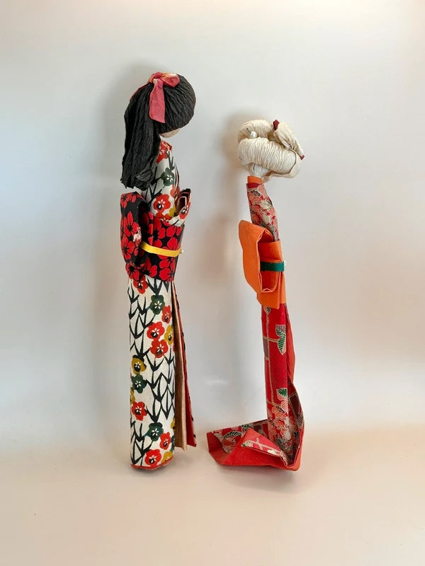 FT168 - Pair of vintage Anesama Ningyō Dolls 姉様人形