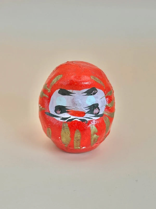 FT125 - Poupée daruma vintage fabriquée à la main