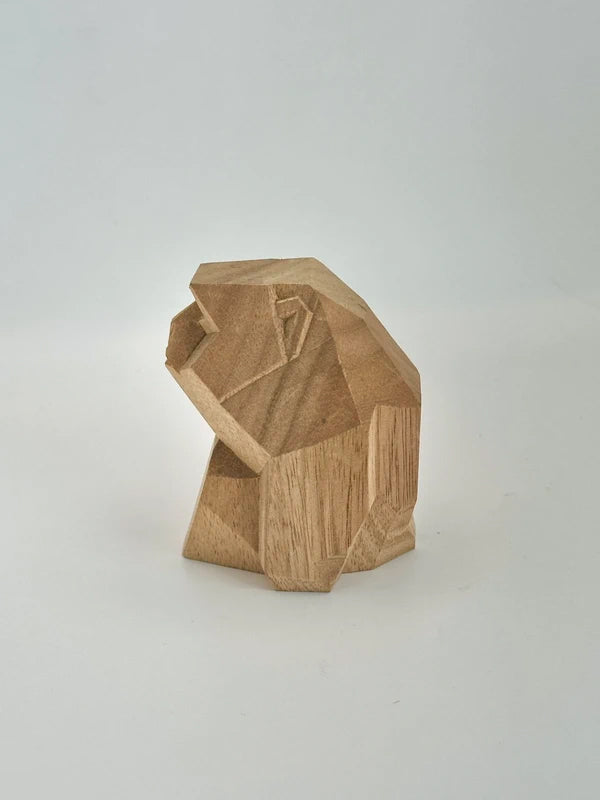 FT114 - Singe du zodiaque sculpté sur bois