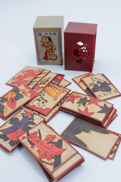 FT506 - Vintage Japanese Hanafuda card game set 花札