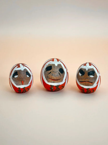 K05036 - Wooden Yamanaka Daruma Doll set