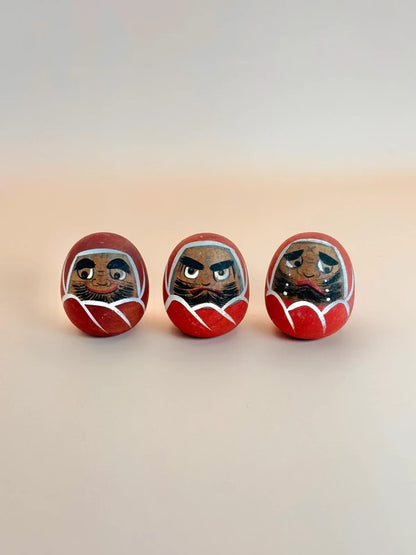 K05031 - Wooden Yamanaka Daruma Doll set