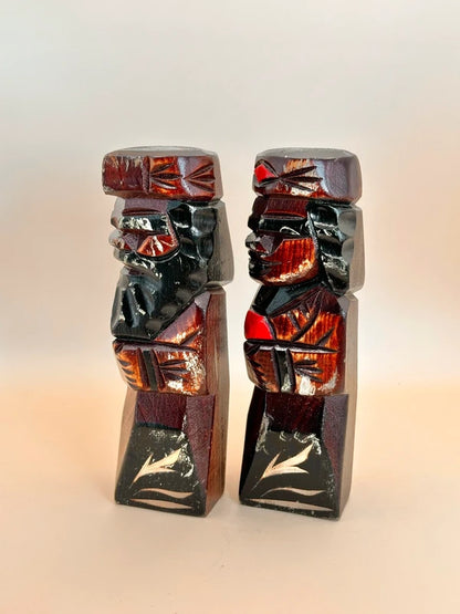K15080 - Paire de poupées Sosaku Kokeshi – Ensemble couple Ainu