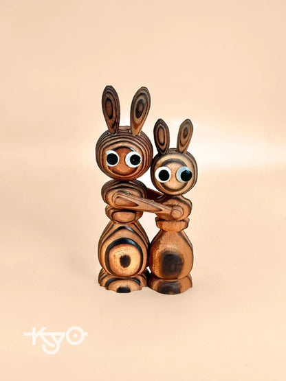 FT155 - Artisanat populaire japonais Lapin Cryptomeria