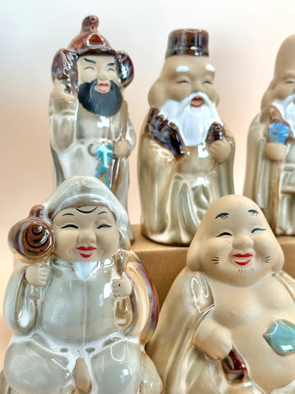 FT162 - Figurines en céramique Sept Dieux Chanceux