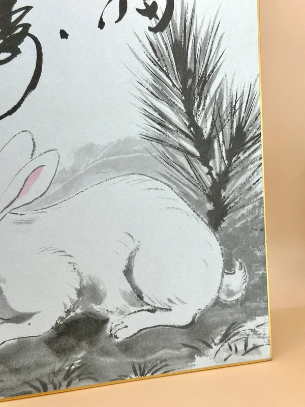 SHP132 - Lapin imprimé Shikishi vintage