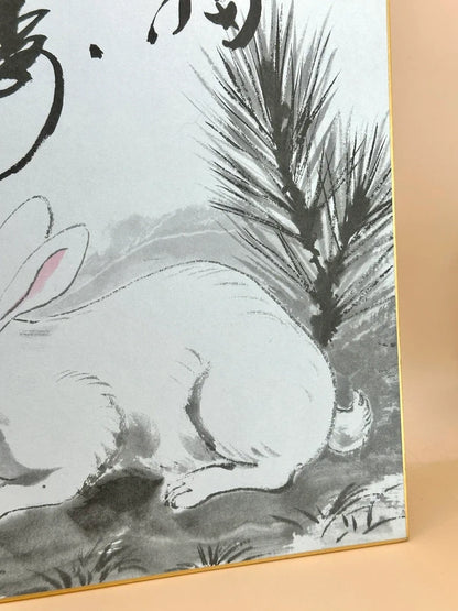 SHP132 - Lapin imprimé Shikishi vintage