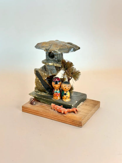 FT174 - Kokeshi omiyage en pierre vintage Okutama 奥多摩