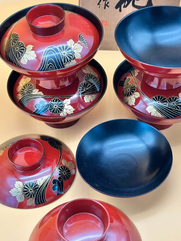 TB05 - Ensemble de laques Aizu-nuri