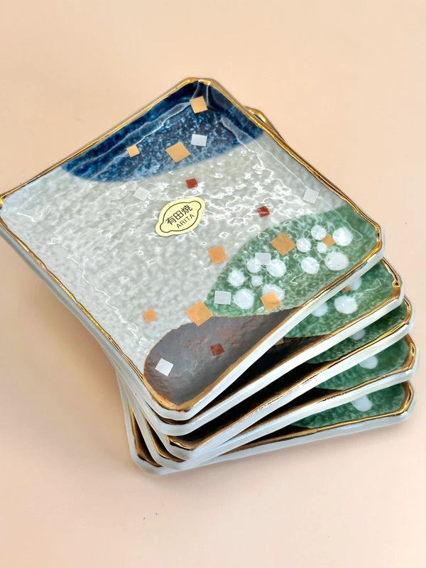 TB13 - Assiettes carrées Arita Ware – Collection Heian 有田焼