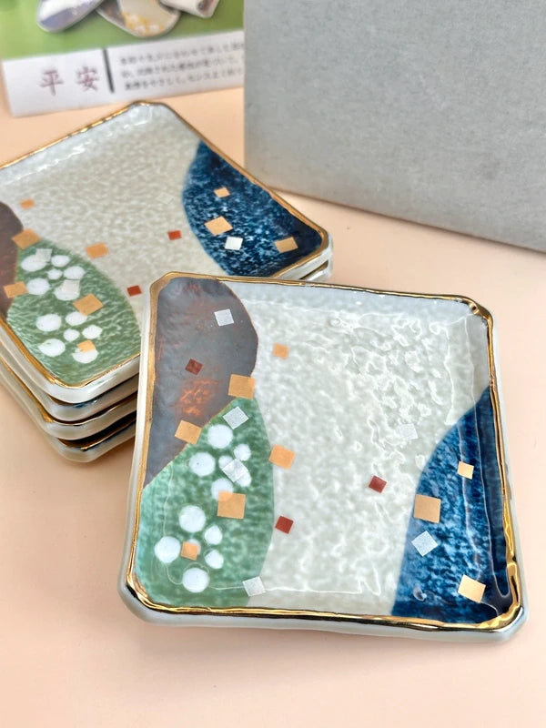 TB13 - Assiettes carrées Arita Ware – Collection Heian 有田焼