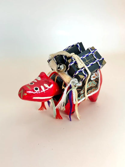 FT181 - Artisanat folklorique vintage japonais Akabeko 赤べこ